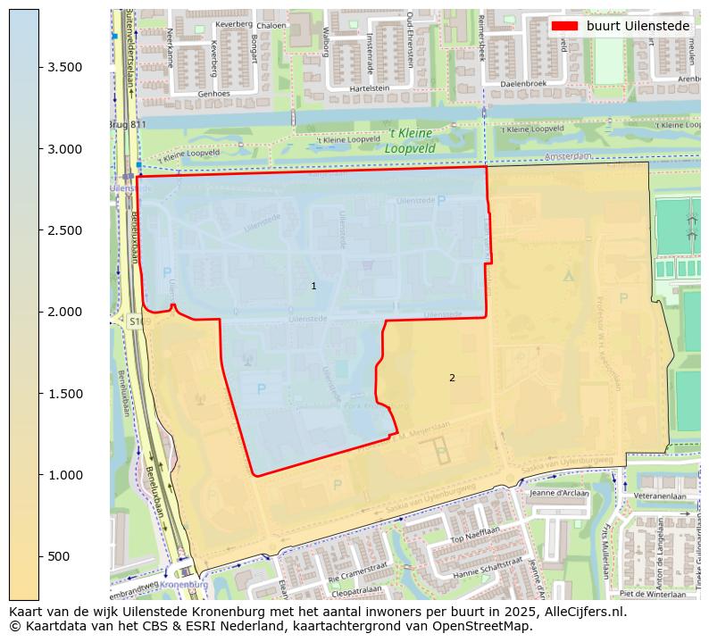 Afbeelding van de buurt Uilenstede op de kaart.