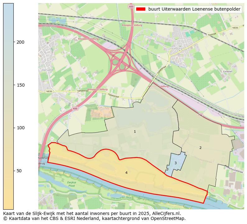 Afbeelding van de buurt Uiterwaarden Loenense butenpolder op de kaart.