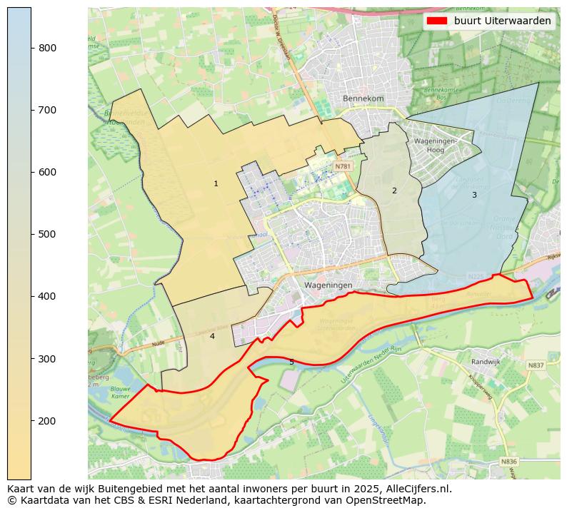 Afbeelding van de buurt Uiterwaarden op de kaart.