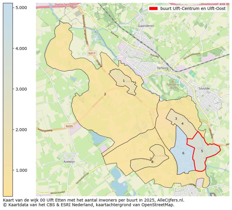 Afbeelding van de buurt Ulft-Centrum en Ulft-Oost op de kaart.