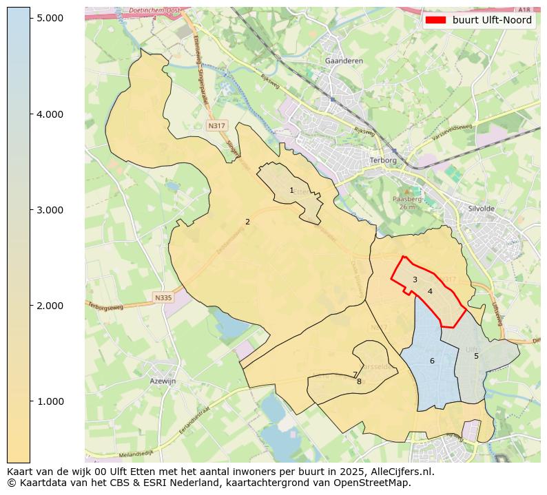 Afbeelding van de buurt Ulft-Noord op de kaart.
