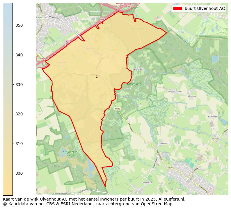 Afbeelding van de buurt Ulvenhout AC op de kaart.