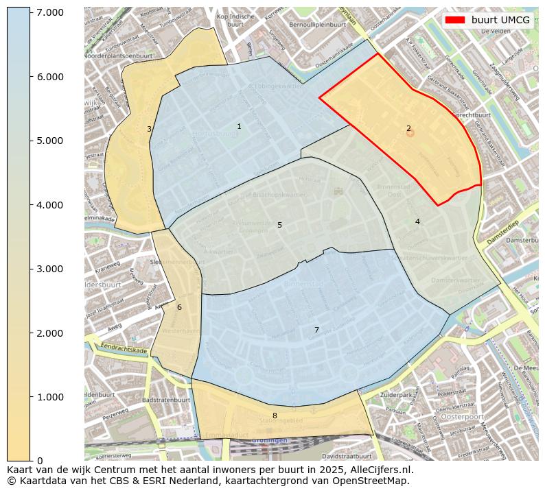 Afbeelding van de buurt UMCG op de kaart.