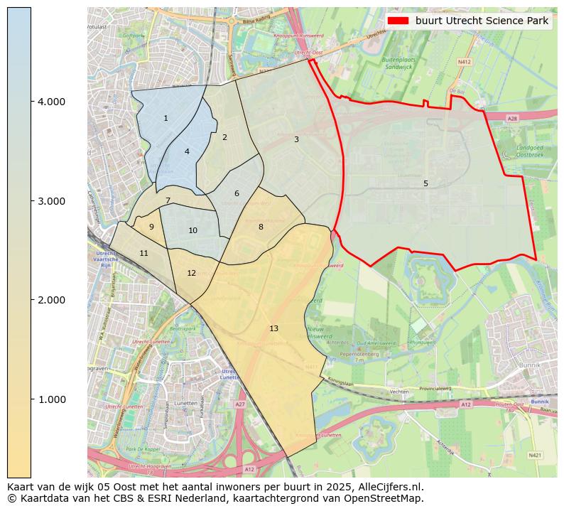 Afbeelding van de buurt Utrecht Science Park op de kaart.