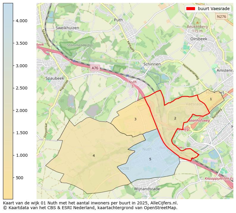 Afbeelding van de buurt Vaesrade op de kaart.