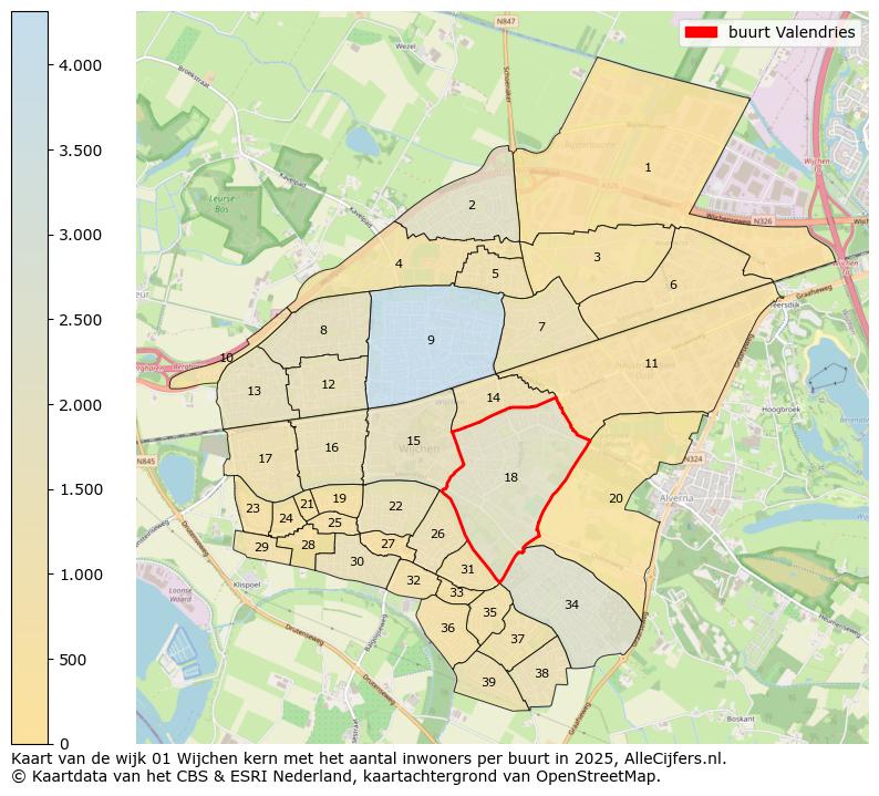 Afbeelding van de buurt Valendries op de kaart.