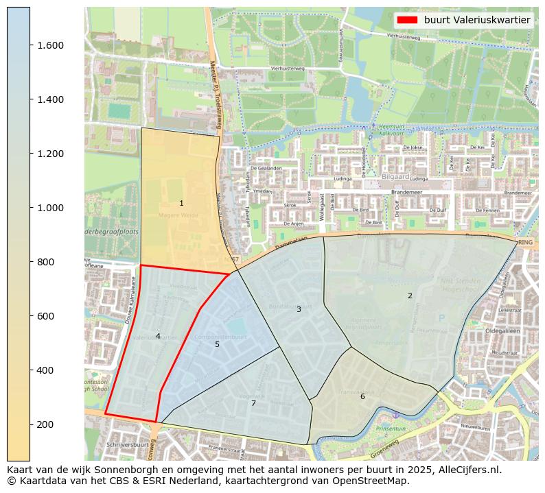 Afbeelding van de buurt Valeriuskwartier op de kaart.