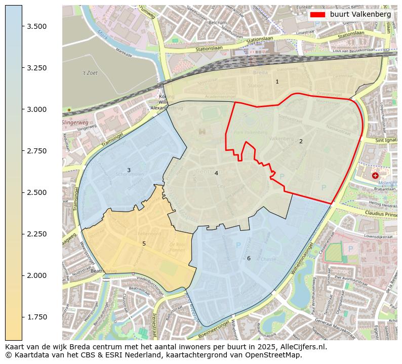 Afbeelding van de buurt Valkenberg op de kaart.