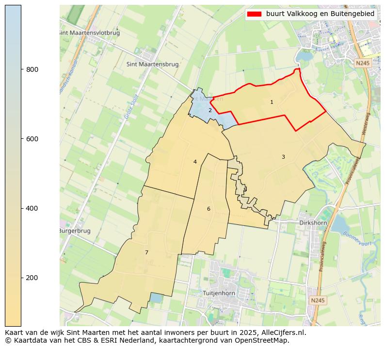 Afbeelding van de buurt Valkkoog en Buitengebied op de kaart.