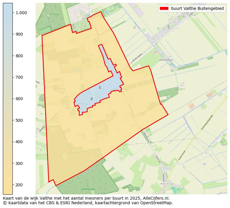 Afbeelding van de buurt Valthe Buitengebied op de kaart.