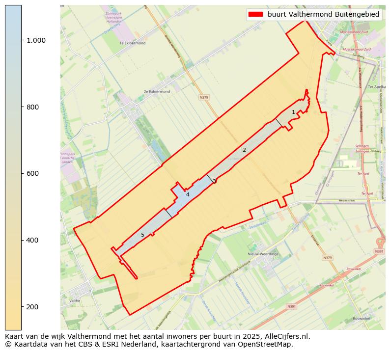 Afbeelding van de buurt Valthermond Buitengebied op de kaart.
