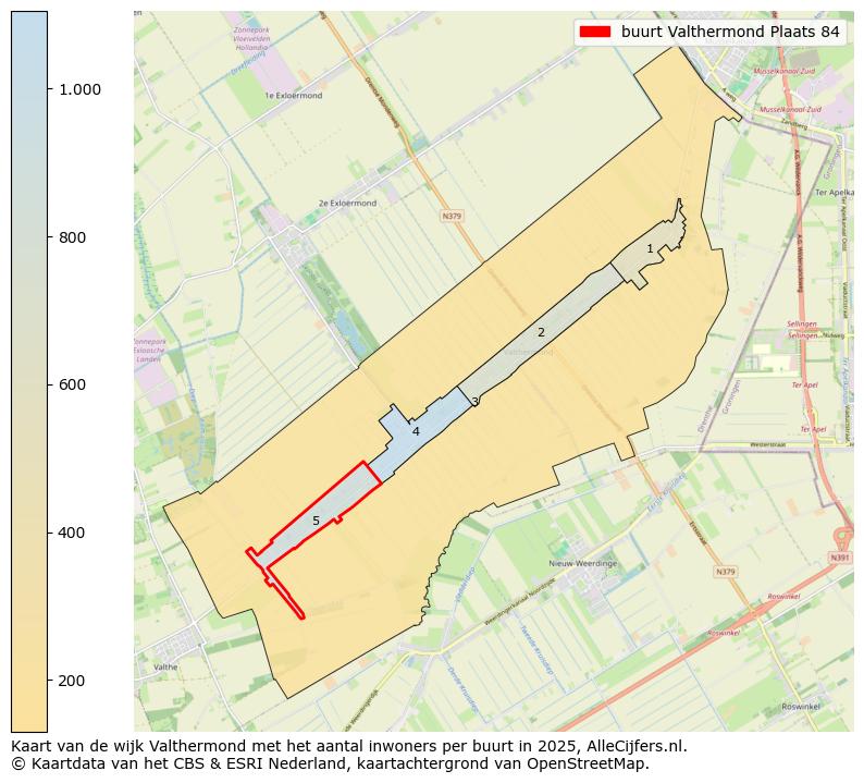 Afbeelding van de buurt Valthermond Plaats 84 op de kaart.