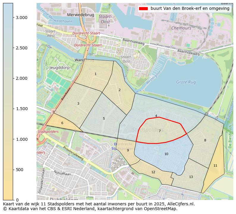 Afbeelding van de buurt Van den Broek-erf en omgeving op de kaart.
