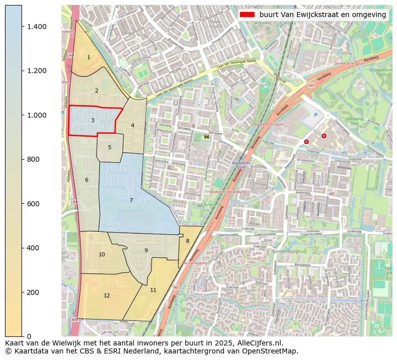 Afbeelding van de buurt Van Ewijckstraat en omgeving op de kaart.