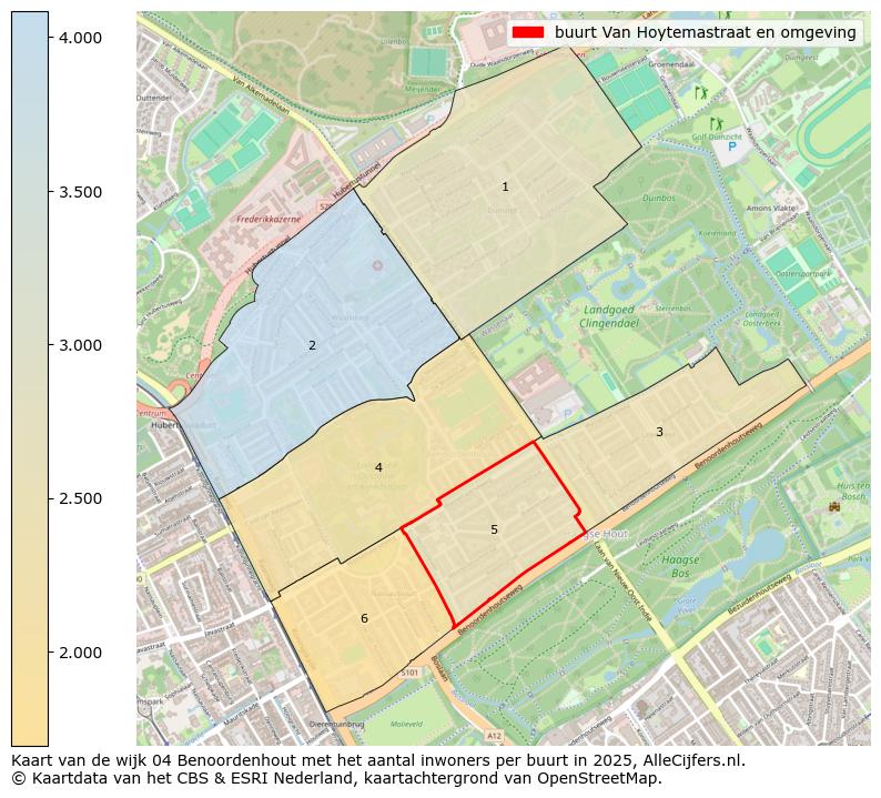 Afbeelding van de buurt Van Hoytemastraat en omgeving op de kaart.