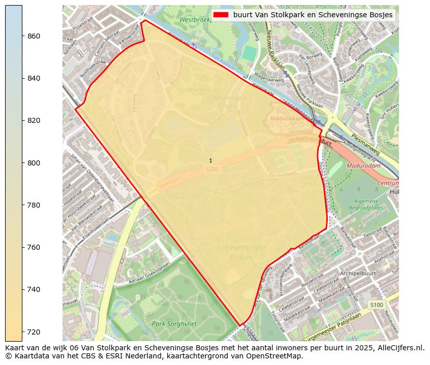 Afbeelding van de buurt Van Stolkpark en Scheveningse Bosjes op de kaart.