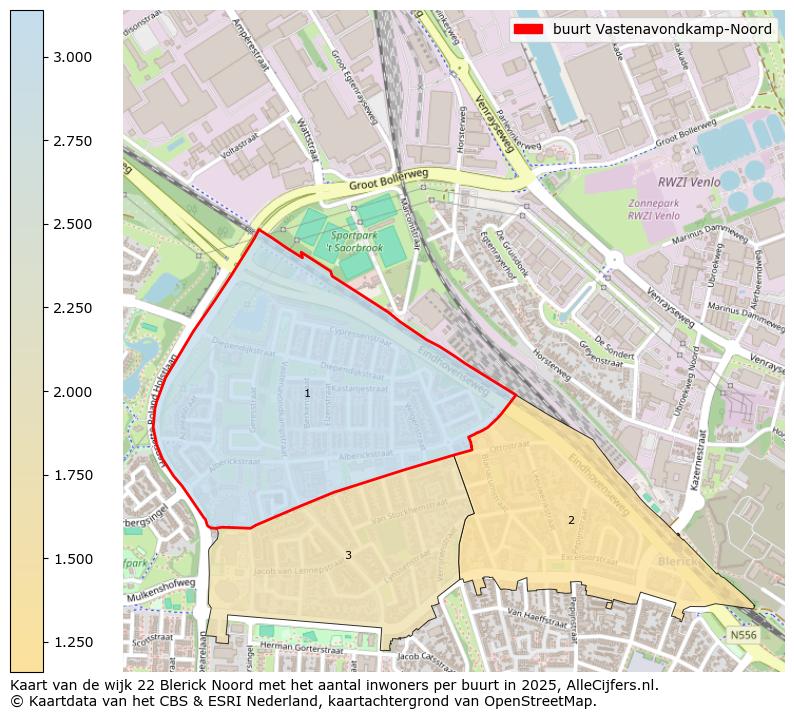 Afbeelding van de buurt Vastenavondkamp-Noord op de kaart.