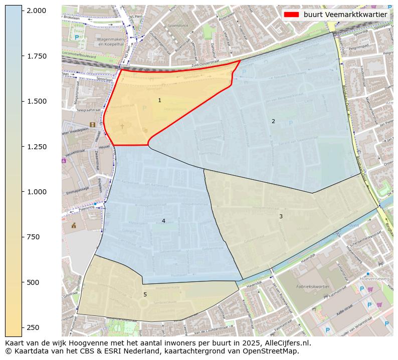 Afbeelding van de buurt Veemarktkwartier op de kaart.