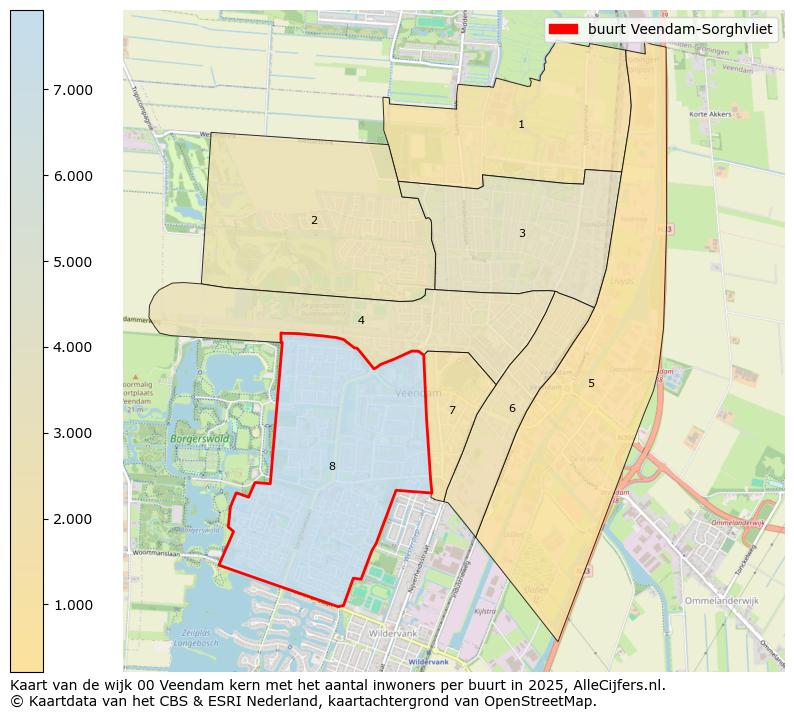 Afbeelding van de buurt Veendam-Sorghvliet op de kaart.