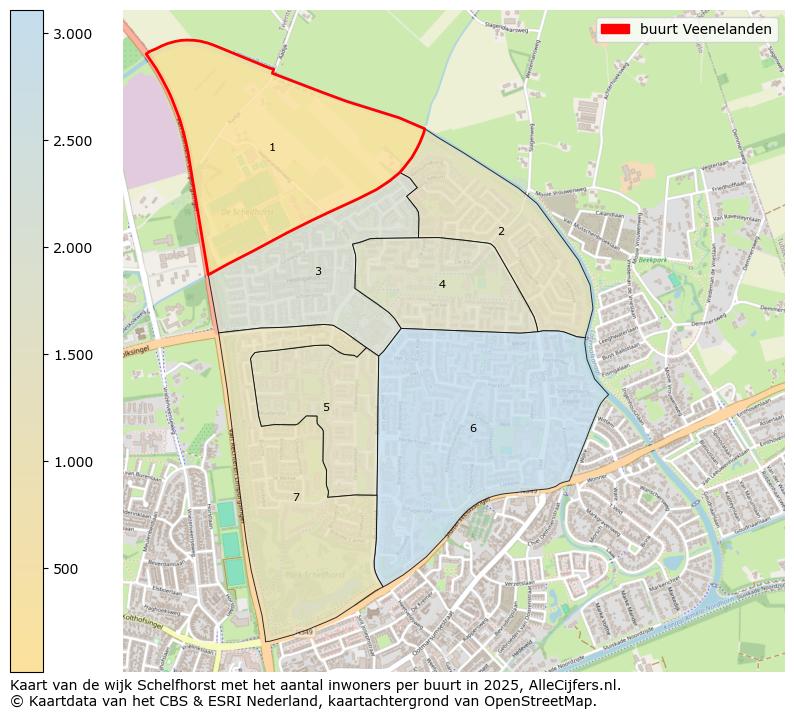 Afbeelding van de buurt Veenelanden op de kaart.