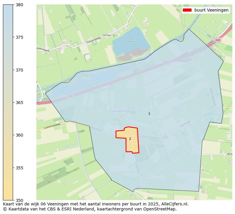 Afbeelding van de buurt Veeningen op de kaart.