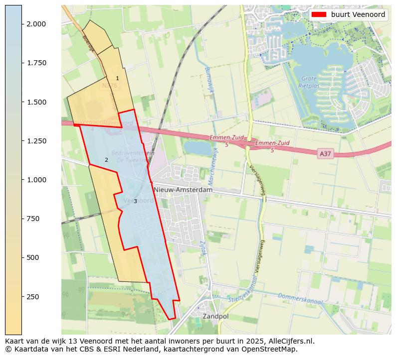 Afbeelding van de buurt Veenoord op de kaart.
