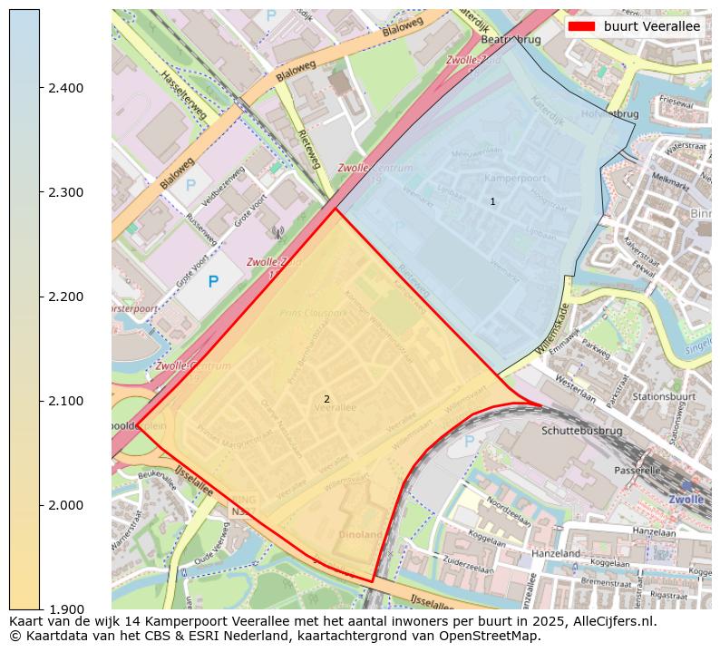 Afbeelding van de buurt Veerallee op de kaart.