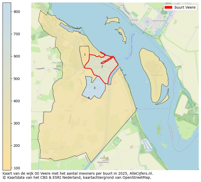Afbeelding van de buurt Veere op de kaart.