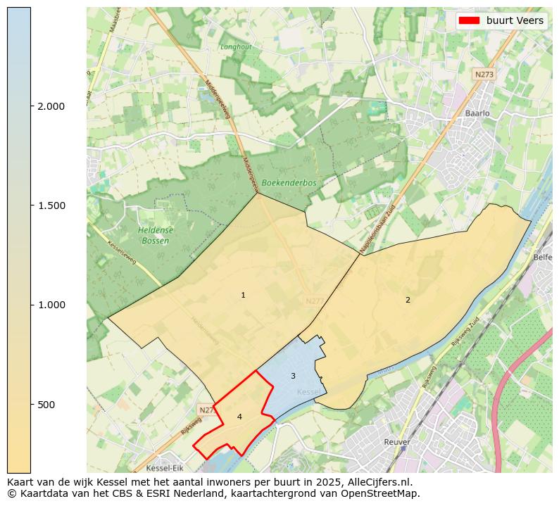 Afbeelding van de buurt Veers op de kaart.
