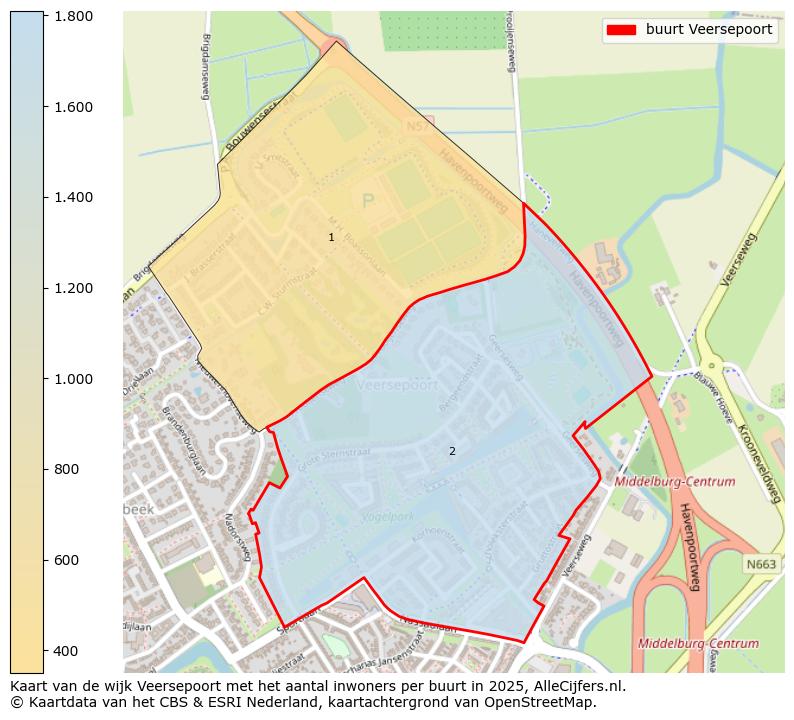 Afbeelding van de buurt Veersepoort op de kaart.