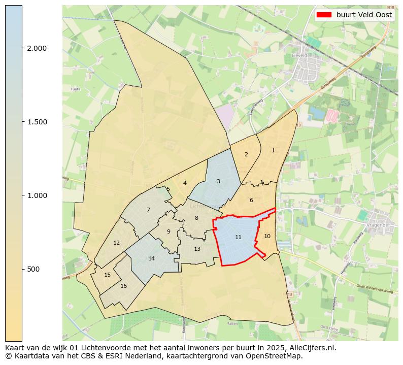 Afbeelding van de buurt Veld Oost op de kaart.