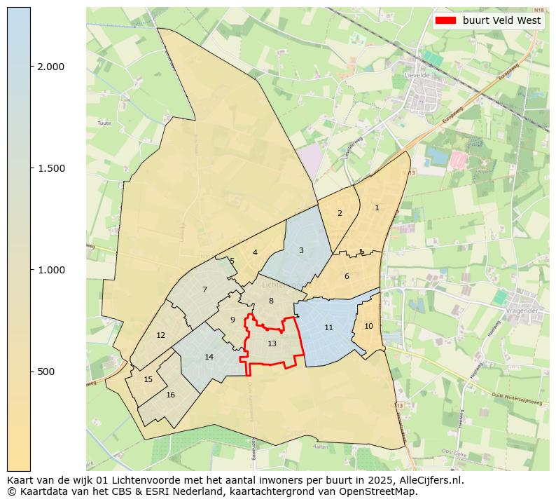Afbeelding van de buurt Veld West op de kaart.