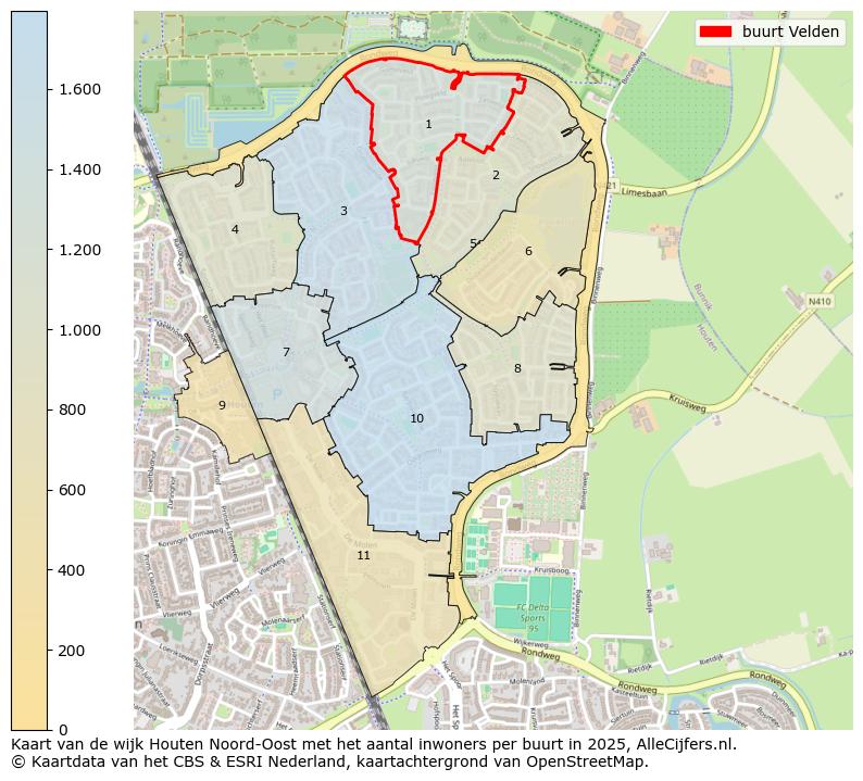 Afbeelding van de buurt Velden op de kaart.