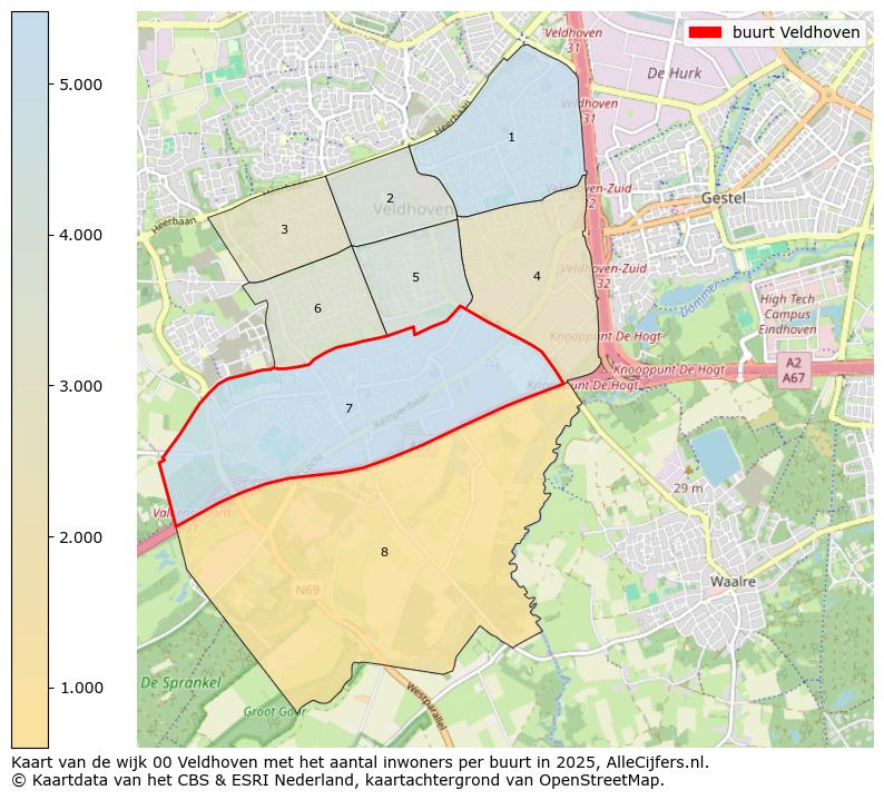 Afbeelding van de buurt Veldhoven op de kaart.