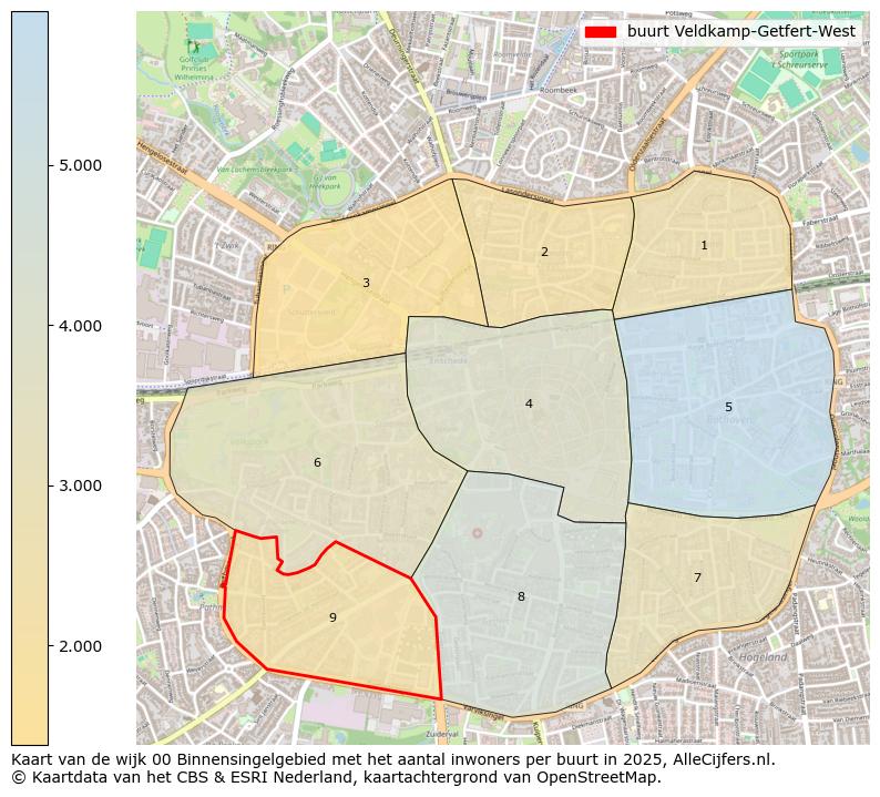 Afbeelding van de buurt Veldkamp-Getfert-West op de kaart.