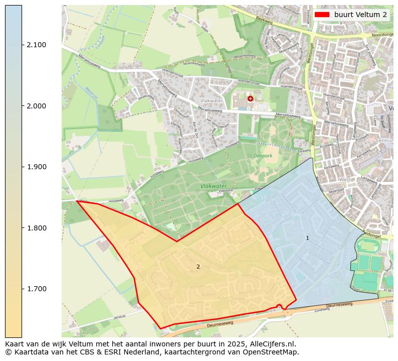 Afbeelding van de buurt Veltum 2 op de kaart.