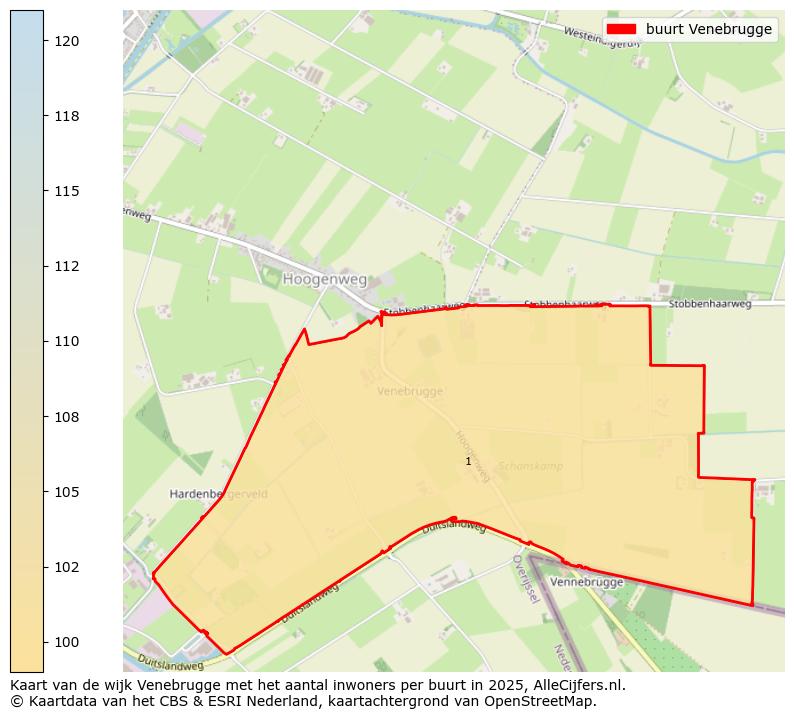 Afbeelding van de buurt Venebrugge op de kaart.