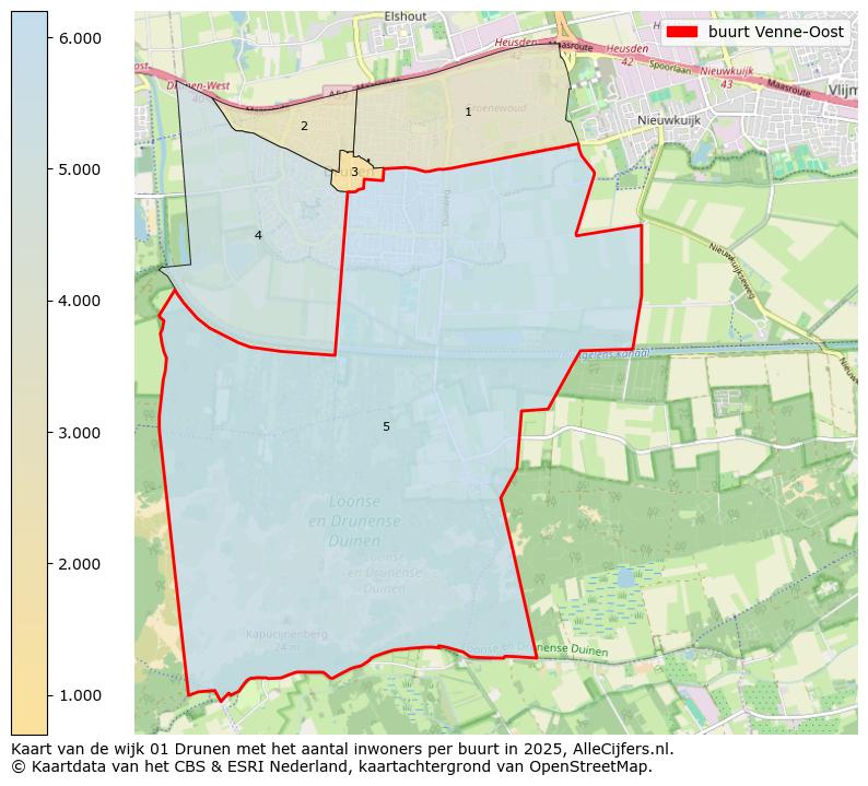 Afbeelding van de buurt Venne-Oost op de kaart.