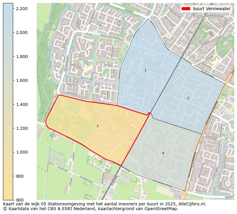 Afbeelding van de buurt Vennewater op de kaart.