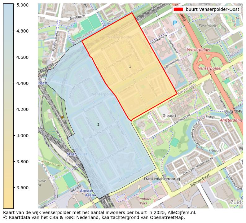 Afbeelding van de buurt Venserpolder-Oost op de kaart.