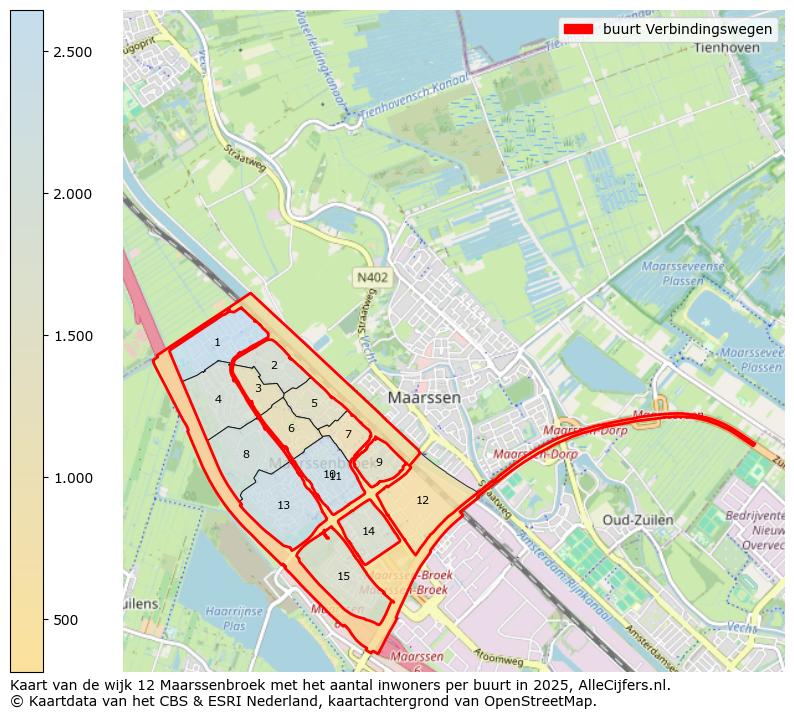 Afbeelding van de buurt Verbindingswegen op de kaart.