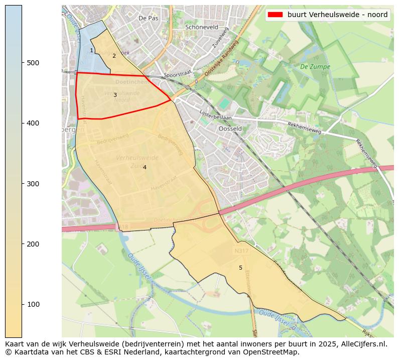 Afbeelding van de buurt Verheulsweide - noord op de kaart.