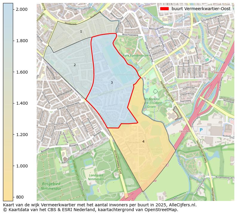 Afbeelding van de buurt Vermeerkwartier-Oost op de kaart.