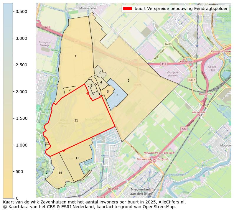 Afbeelding van de buurt Verspreide bebouwing Eendragtspolder op de kaart.
