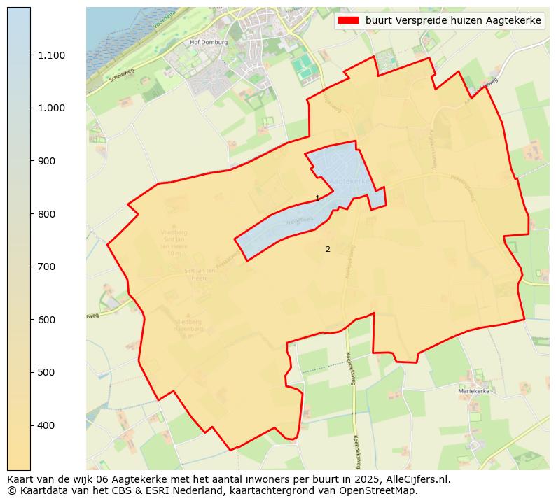 Afbeelding van de buurt Verspreide huizen Aagtekerke op de kaart.