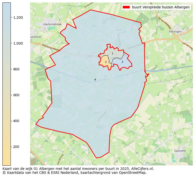 Afbeelding van de buurt Verspreide huizen Albergen op de kaart.