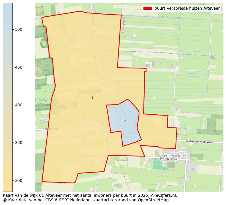 Afbeelding van de buurt Verspreide huizen Alteveer op de kaart.
