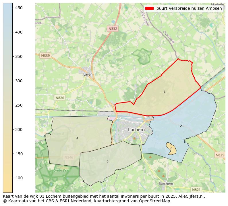 Afbeelding van de buurt Verspreide huizen Ampsen op de kaart.