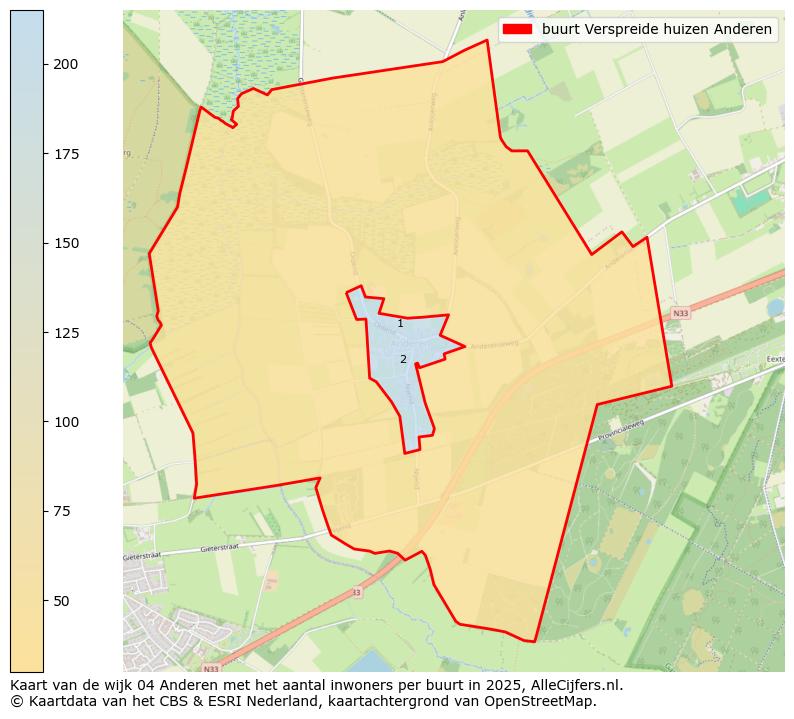Afbeelding van de buurt Verspreide huizen Anderen op de kaart.