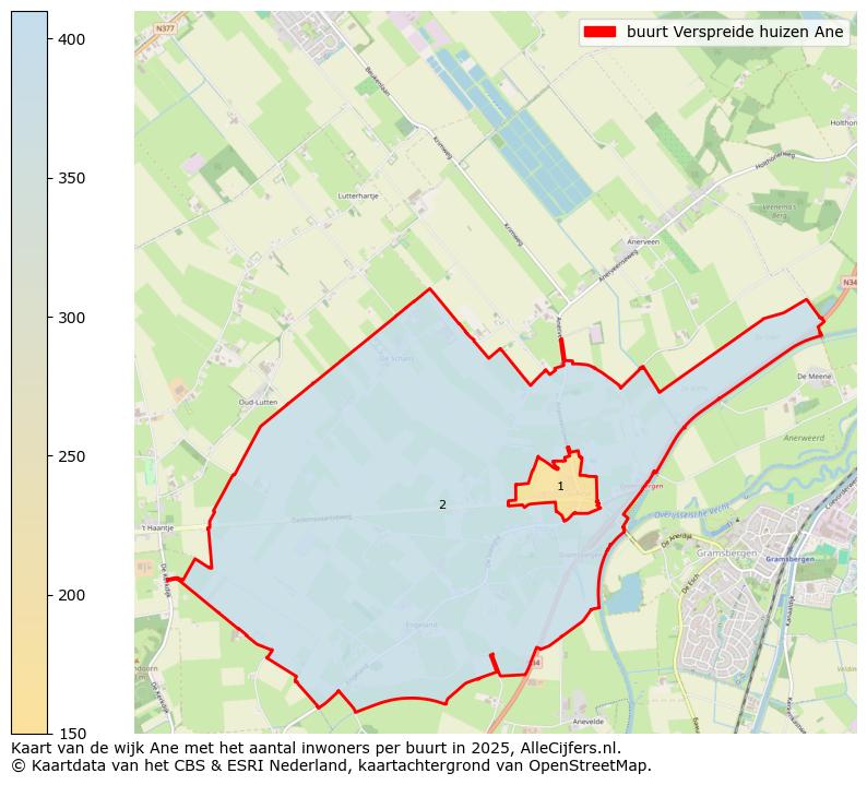 Afbeelding van de buurt Verspreide huizen Ane op de kaart.